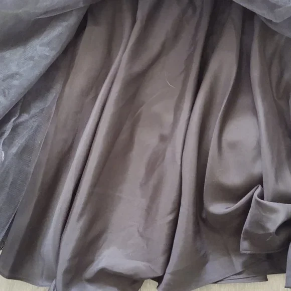 Final Chance Sale Sherri Hill Beaded Strapless Black Fuchia Tulle Dress - Picture 9 of 15